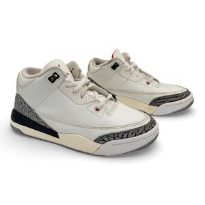 NIKE Air Jordan 3 Retro Reimagined White Cement Kids Youth Size 3Y Sneakers Shoe